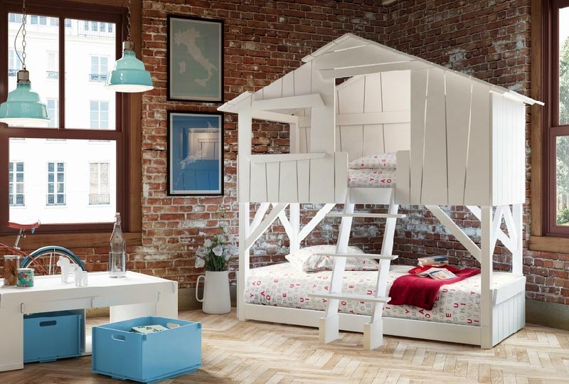 Arredare la cameretta: letti salvaspazio dal design originale Letto a castello in MDF di Mathy by Bols