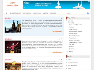 Gator NewsLetter Blogger Template