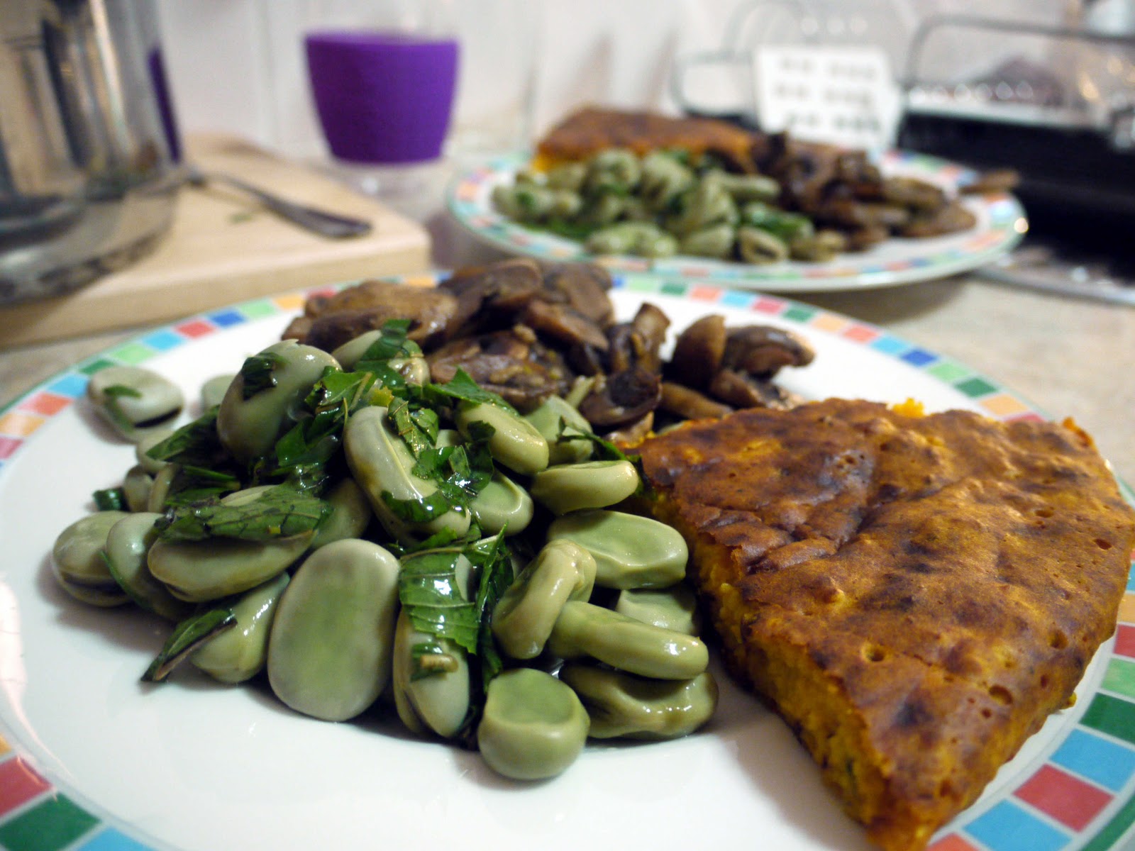 The Radio Gastronomer Mushrooms, butter beans and pumpkin scone