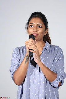 Poojita Super Cute Smile in Blue Top black Trousers at Darsakudu press meet ~ Celebrities Galleries 010
