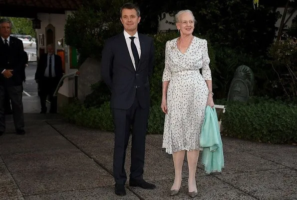 Queen Margrethe and Crown Prince Frederik attended a reception at the Yacht Club