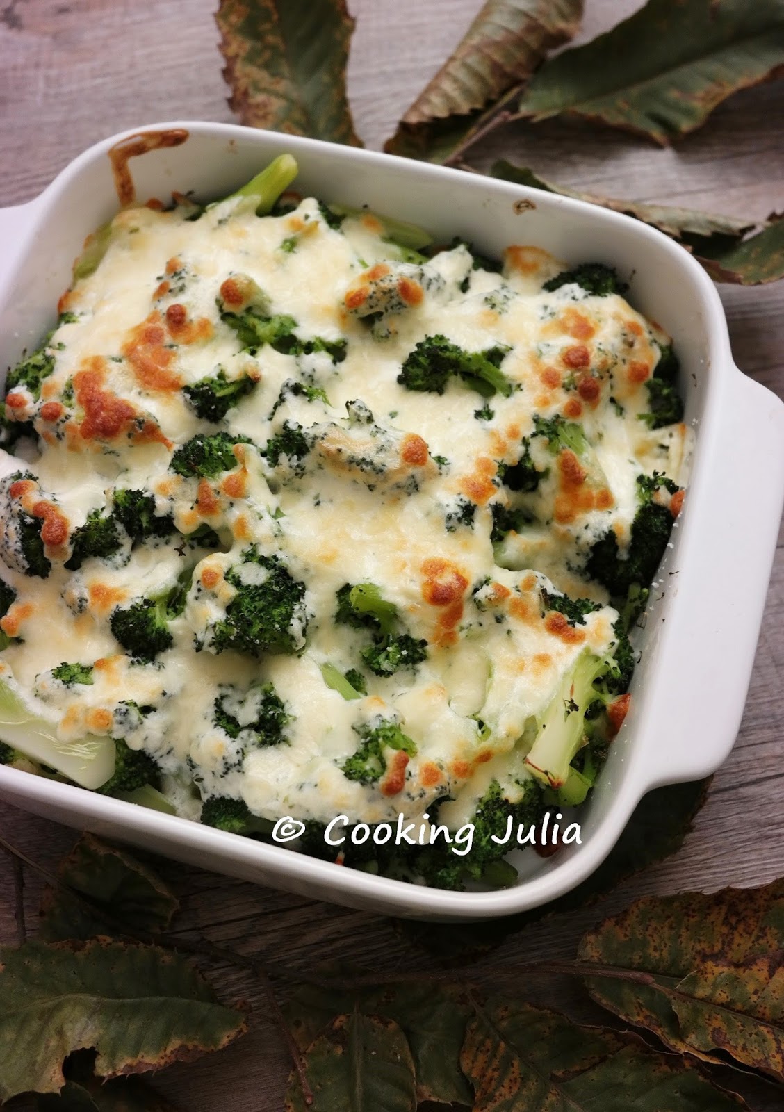 COOKING JULIA GRATIN DE BROCOLI AU BOURSIN