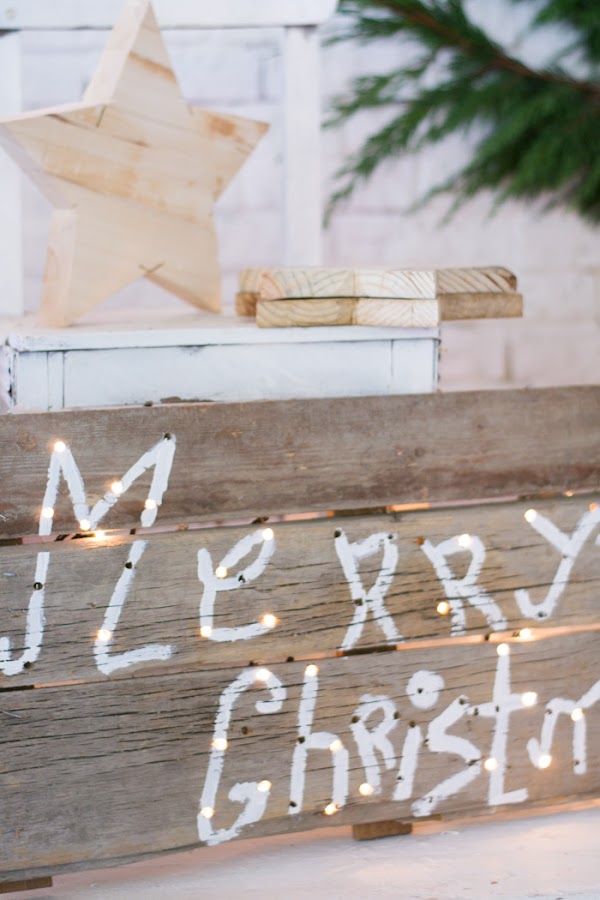 Cartel Madera Merry Christmas DIY con Gocco
