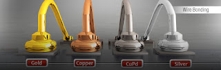 Fios de ouro nos semicomdutores gold, cuper, silver and aluminium