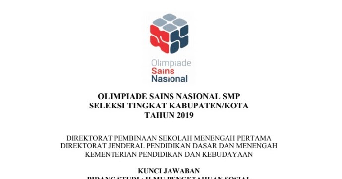 Soal Osn Ips Smp 2021 Dan Kunci Jawaban - 43+ Soal Osn Ips Smp 2021 Dan