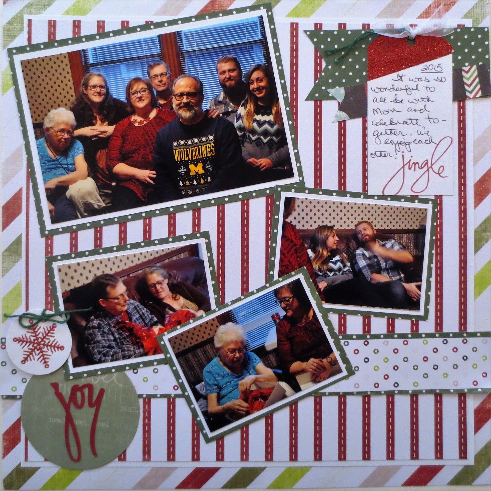Random Memories One page scrapbook layout "Joy"