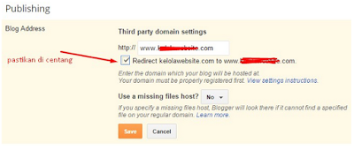 Nama Domain dengan Blogspot Anda Nama Domain dengan Blogspot Anda