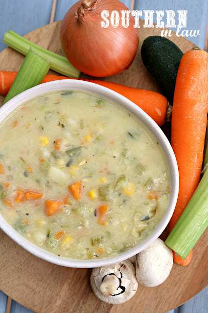 Easy Gluten Free Chicken Pot Pie Soup Recipe – gluten free, dairy free, paleo, vegan, low carb, healthy, whole 30, clean eating