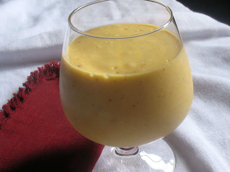 Mango Banana Coconut Smoothie Lisa's Kitchen Vegetarian Recipes