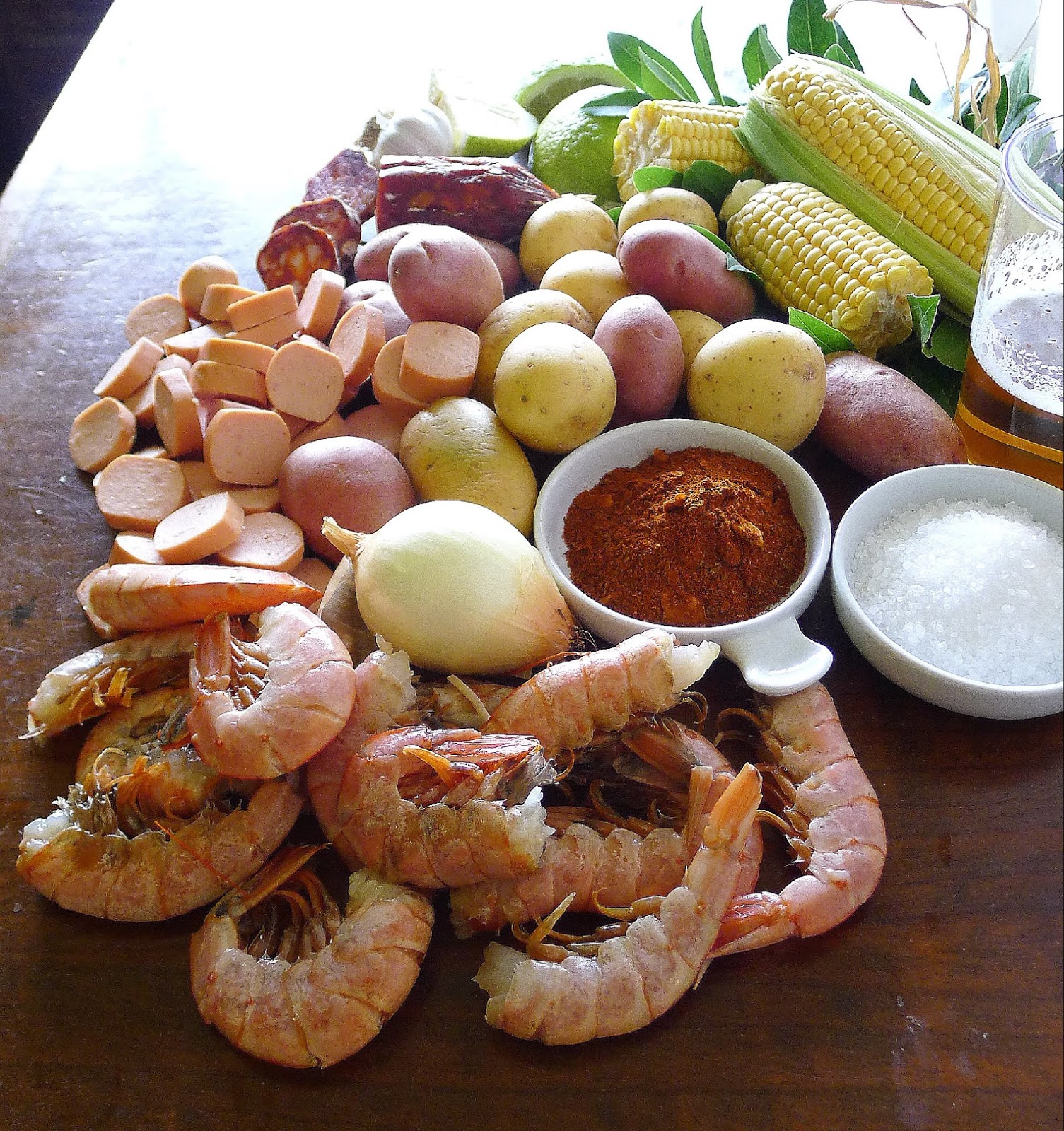 MY KITCHEN IN SPAIN LOW COUNTRY SHRIMP BOIL, A LA COSTA DEL SOL