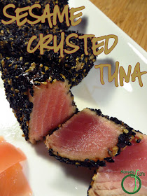 Morsels of Life - Sesame Crusted Tuna - Easy and yummy - try this sesame crusted tuna steak with an Asian inspired ginger carrot sauce!