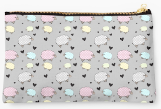 Pastel Polkadot Sheep Illustration Pouch Pastel Polkadot Sheep Illustration Redbubble Pouch