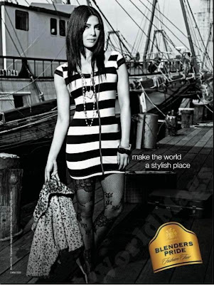 Priyanka Chopra's Photo Shoot for Blender's Pride Fashion Tour print ad