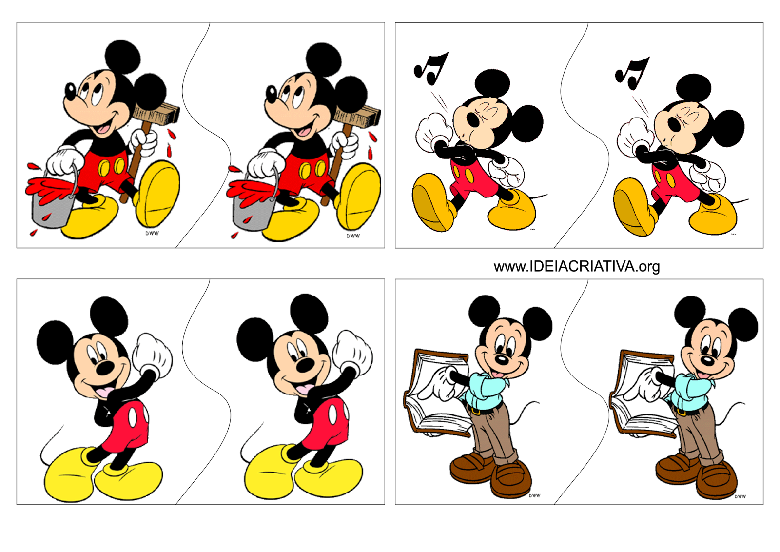 Jogo Pares Mickey e Minnie