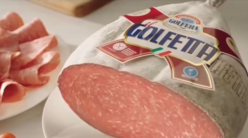 Benedetta Parodi pubblicità Golfetta spot salumi - 2017