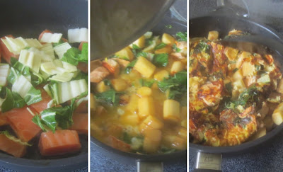 Zubereitung Trümmer-Omelett mit Spargel, Lachs und Mangold Zubereitung Trümmer-Omelett mit Spargel, Lachs und Mangold, Zubereitung Omelette