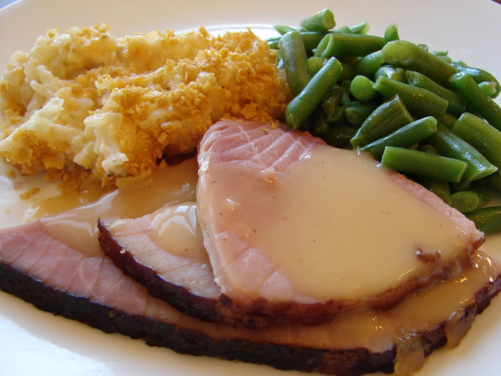 A Bear in the Kitchen Pineapple Glazed Ham with Gravy