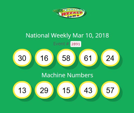 national weekly lotto numbers
