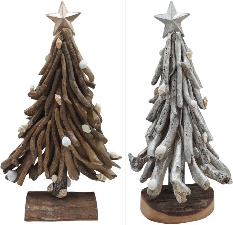 Decorated Driftwood Christmas Trees Tabletop Tree Decor