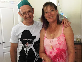 My lovely husband and me (don't you love his tee shirt?) My lovely husband and me (don't you love his tee shirt?)