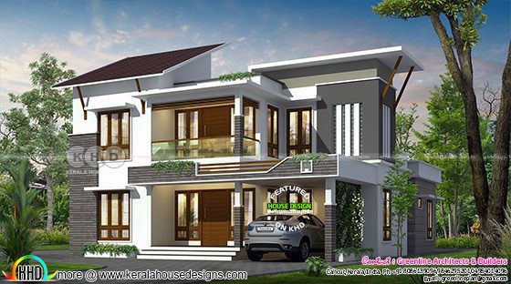 2622 sq-ft contemporary house with 4 bedrooms