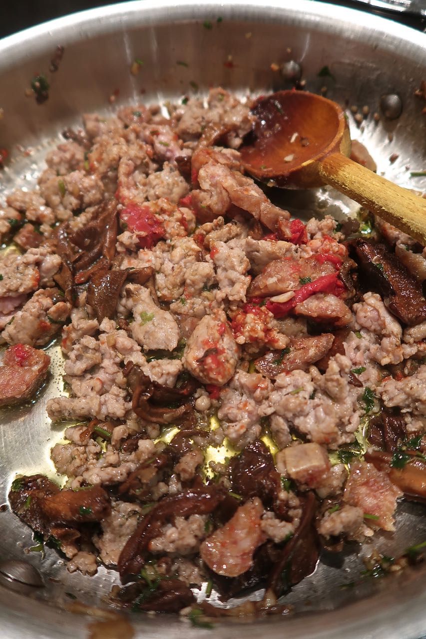 Scrumpdillyicious Cavatelli with Porcini Mushroom & Sausage Ragù