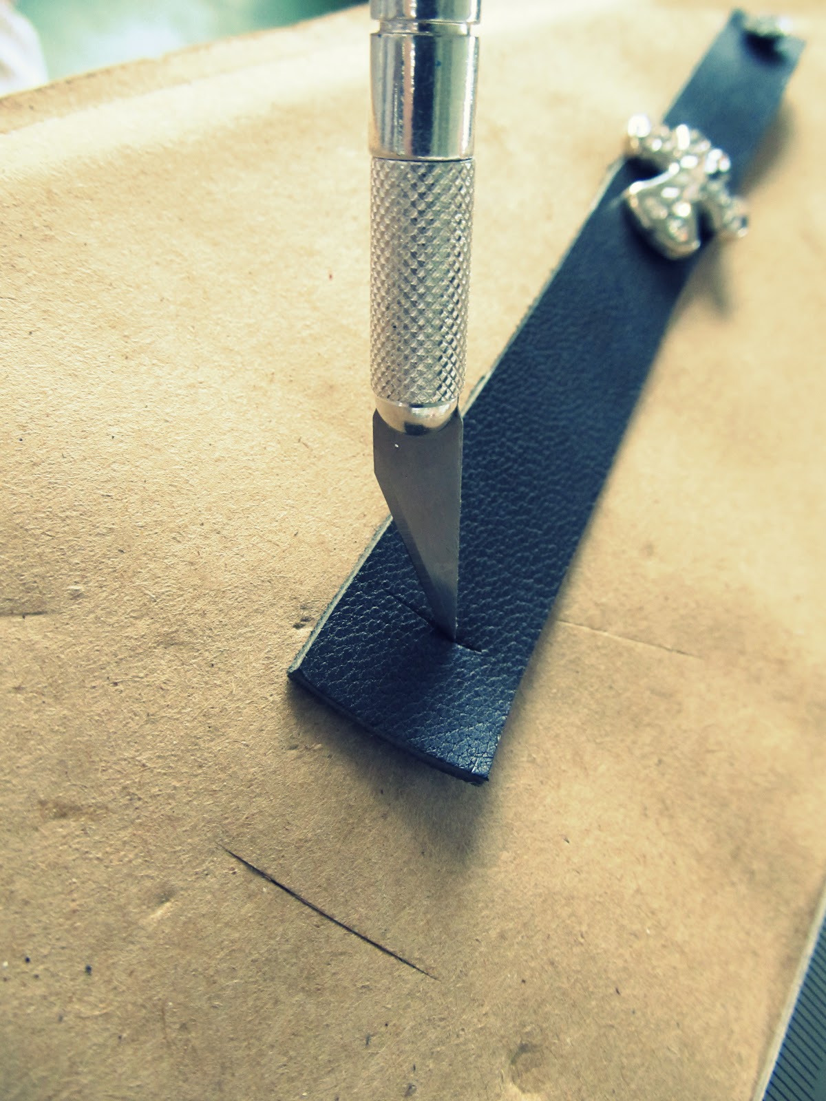 WobiSobi Rhinestone Cross Leather Bracelet, DIY