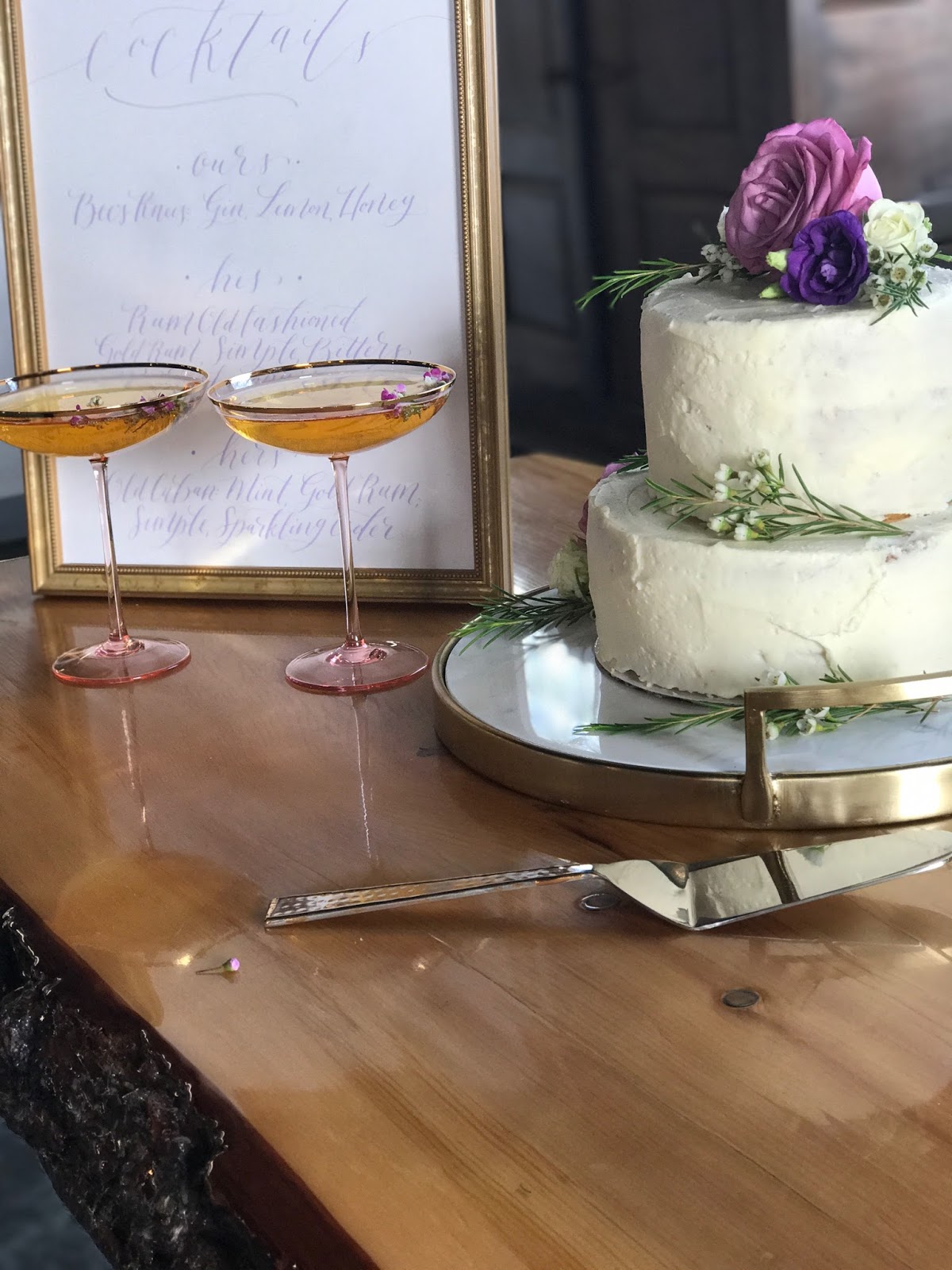 signature cocktail, short path distillery, cake with drinks