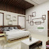 Modern master bedroom with false ceiling design