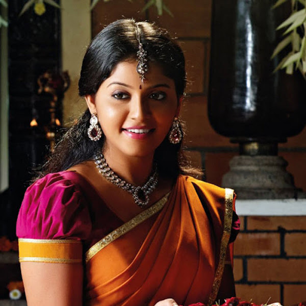 Hot mallu actress Anjali in saree