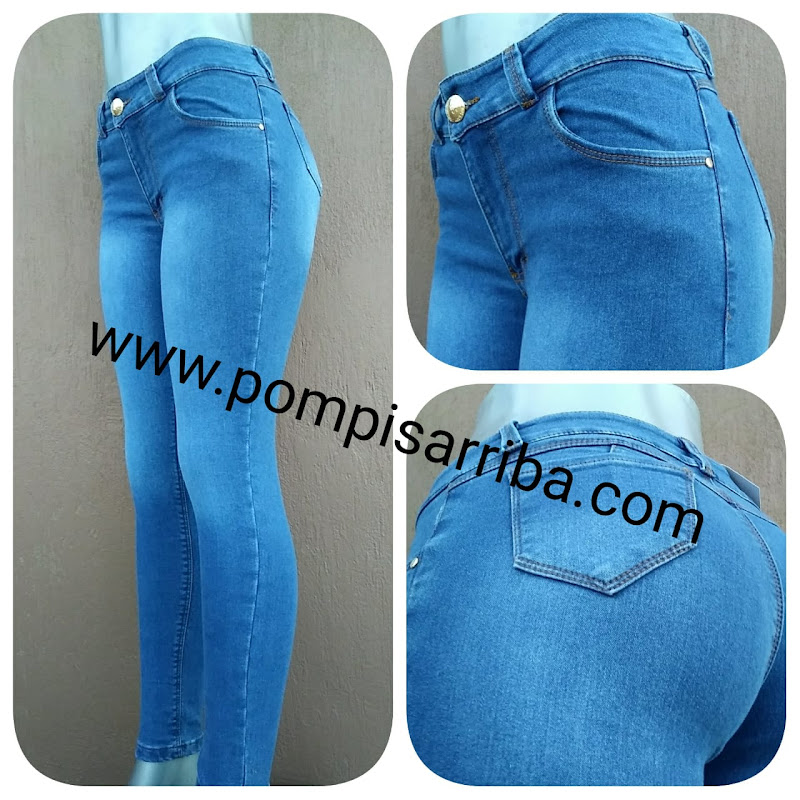 Modelo # 29 – Tono Azul Claro, pretina delgada, bolsa trasera, Skinny. Compra Jeans de Mezclilla a la venta