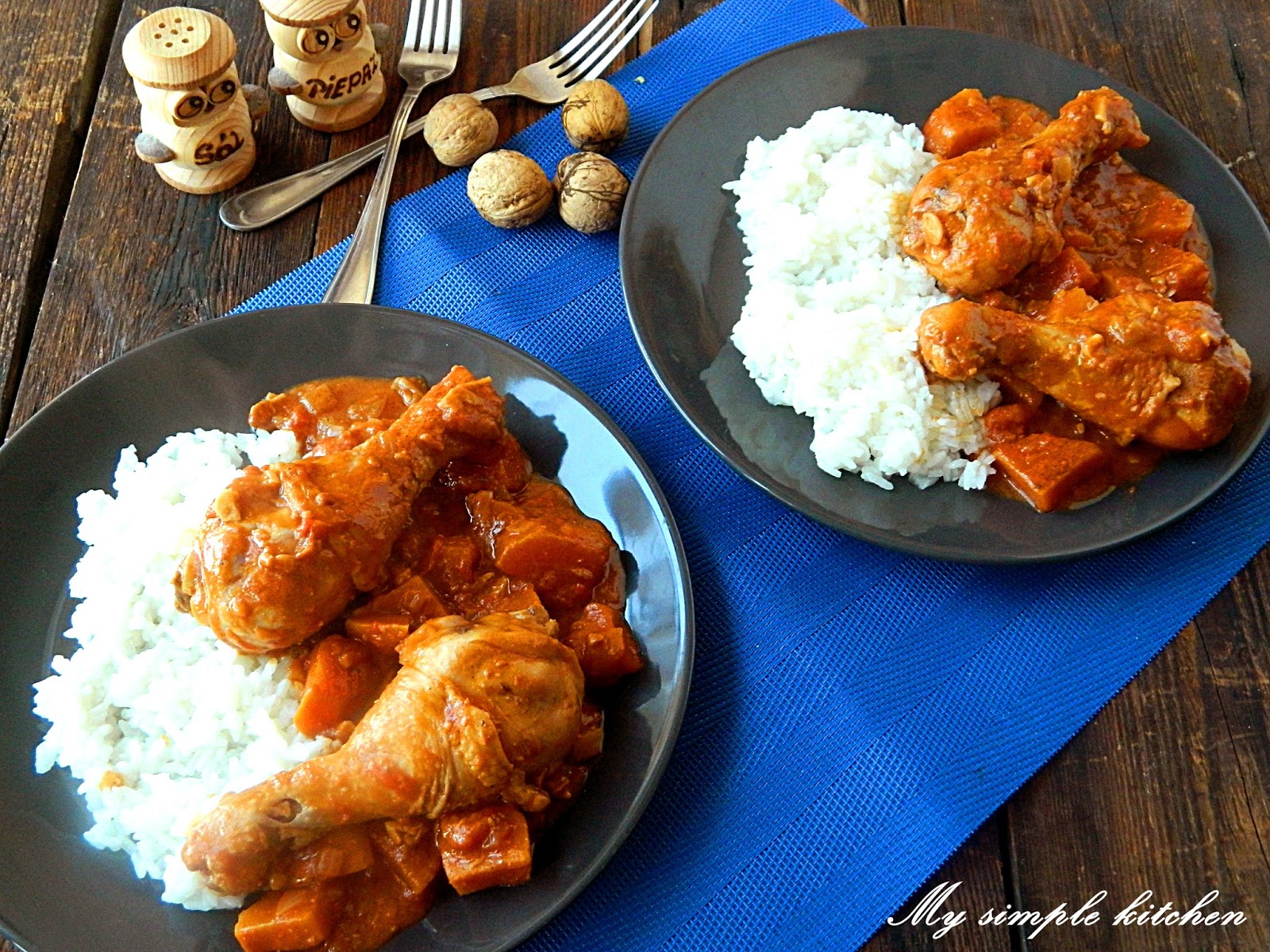 Kurczak z masłem orzechowym i batatami My simple kitchen