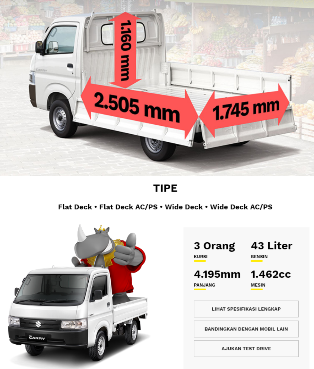 Spesifikasi Suzuki New Carry Up spesifikasi-New-Carry-Up