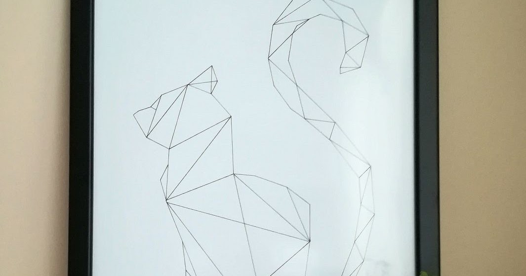 Lubię Tworzyć Geometryczny Kot Obraz Diy