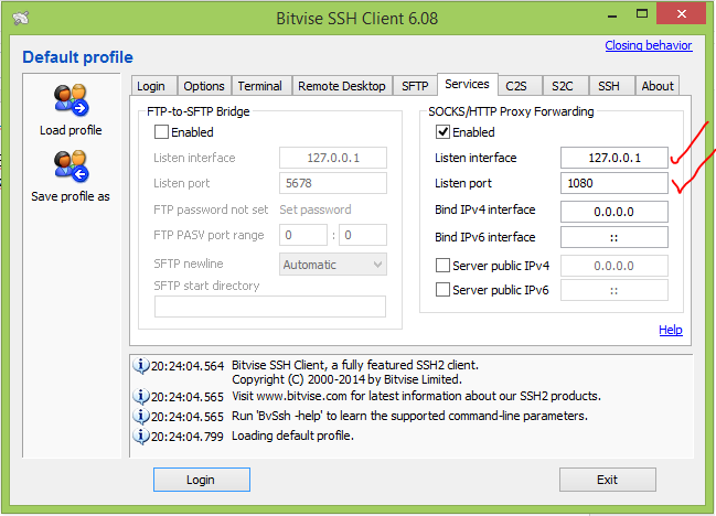 Bitvise ssh client