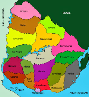 Mapa Uruguai