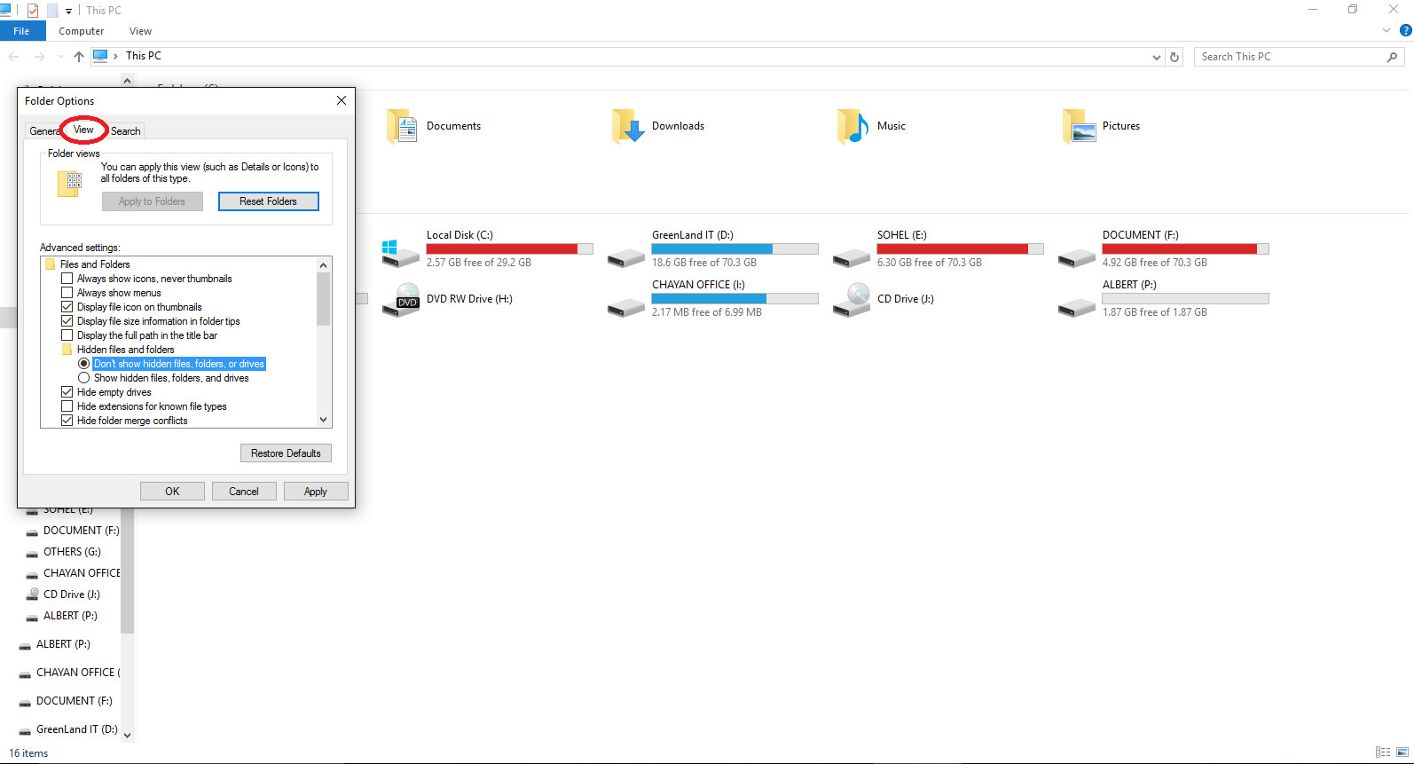 How to show hidden files, folders windows 10