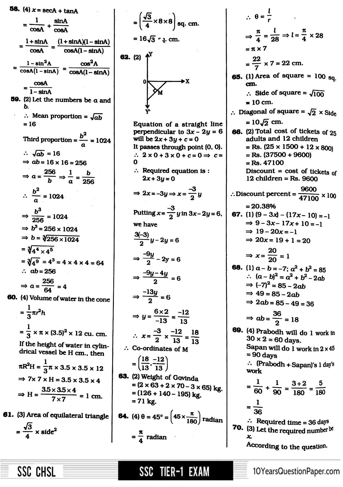 SSC 2017 solved CHSL Class 12 level Question Paper with answer key SSC 2017 CHSL 10+2 level Question Paper