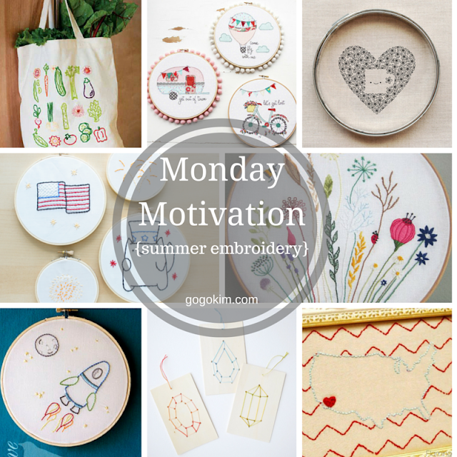 Monday Motivation {free embroidery patterns}