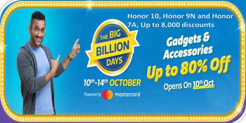 Flipkart Big Billion Days Sale: Available on Honor 10, Honor 9N and Honor 7A, Up to 8,000 discounts Flipkart Big Billion Days Sale: Available on Honor 10, Honor 9N and Honor 7A, Up to 8,000 discounts