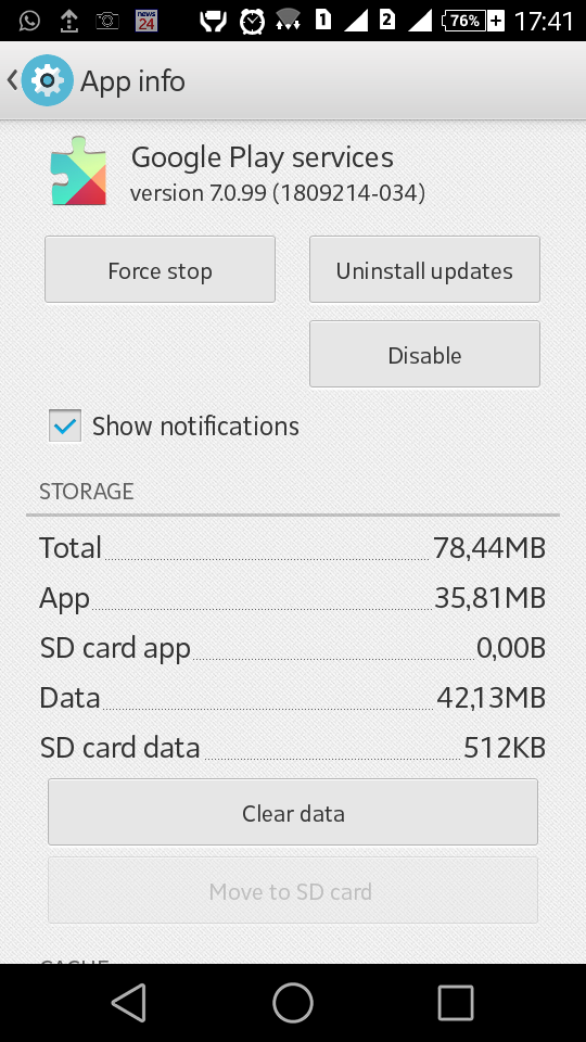 Android apps on sd card greyed out