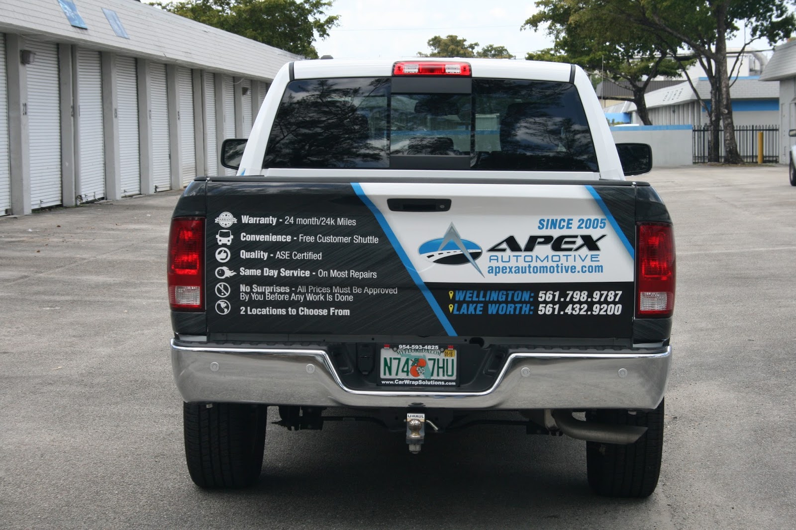 Dodge Ram Truck Vehicle Wrap Wellington Florida for Apex Automotive