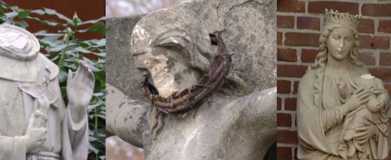 TradCatKnight 50 Christian Statues Defaced and Decapitated in Germany