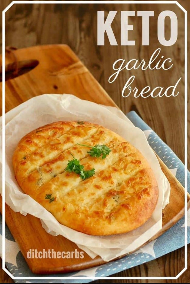 CHEESY KETO GARLIC BREAD Recipes Food