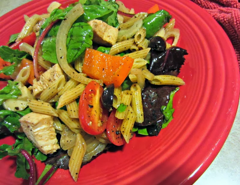 Turkey Tuesdays Mediterranean Turkey Pasta Salad Renee's Kitchen