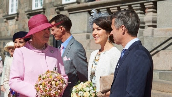 Queen Margrethe of Denmark, Crown Prince Frederik and Crown Princess Mary of Denmark, Princess Marie of Denmark and Prince Joachim at Christiansborg Palace 