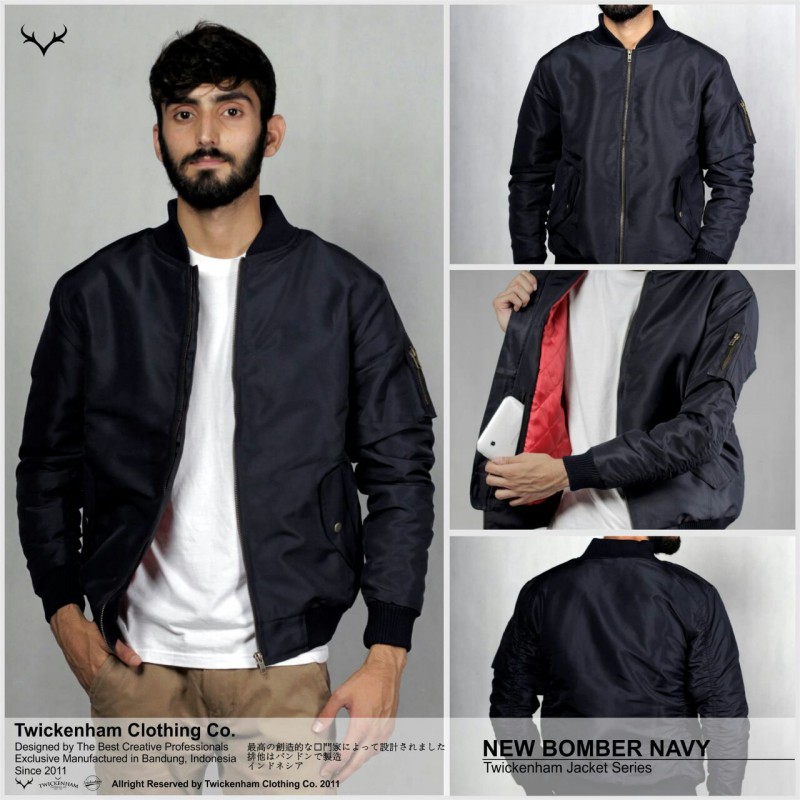 Jual Online Jaket Bomber Dark Navy Jakarta Bahan Outer: Taslan Mayer, Inner: Satin Halus Terbaru Jual Online Jaket Bomber Dark Navy Jakarta Bahan Outer: Taslan Mayer, Inner: Satin Halus Terbaru