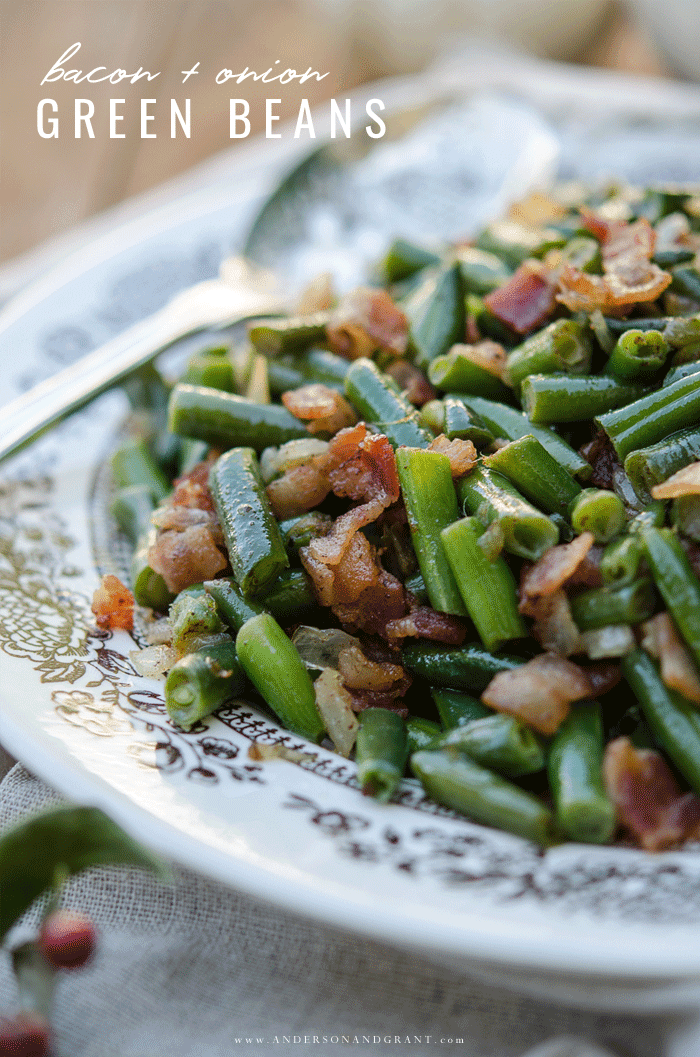 Bacon Onion Green Beans and More Thanksgiving Side Dishes anderson