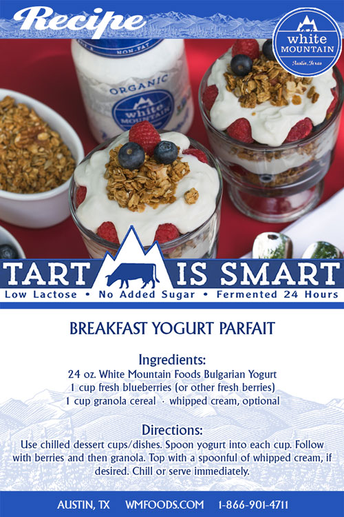 White Mountain Foods Blog: Breakfast Yogurt Parfait