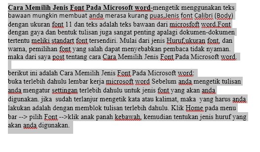 Cara Memilih Jenis Font Pada Microsoft Word Hizto